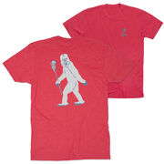 Guys Lacrosse Short Sleeve T-Shirt - Yeti (Walking) (Back Design)