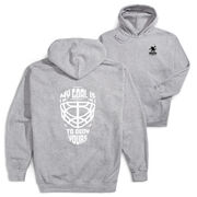 Hockey Hooded Sweatshirt - My Goal is to Deny Yours Goalie Mask (Back Design)