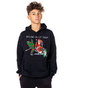 Hockey Hooded Sweatshirt - He's Checking It Twice