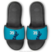Softball Repwell&reg; Sandal Straps - Batter Silhouette with Number