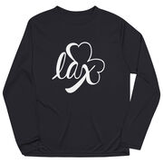 Girls Lacrosse Long Sleeve Performance Tee - Lax Shamrock