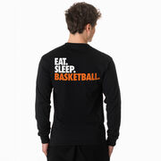 Basketball Tshirt Long Sleeve - Eat. Sleep. Basketball (Back Design)