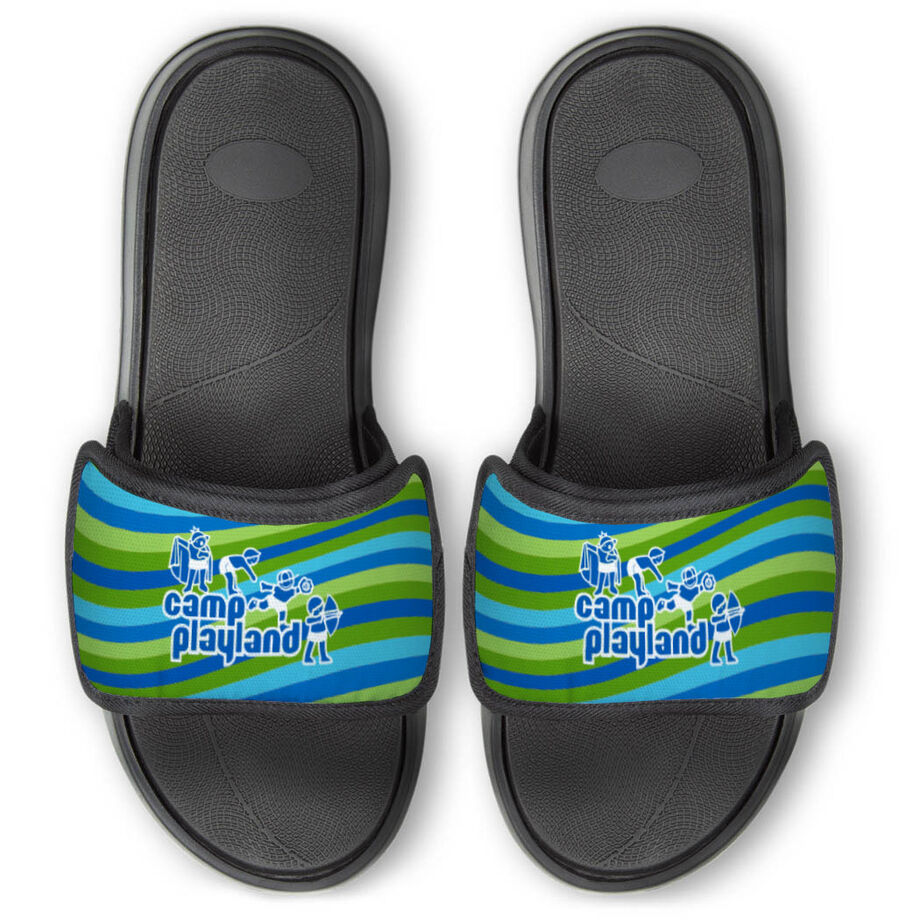 Repwell&reg; Slide Sandals - Camp Playland Stripes