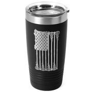 Girls Lacrosse 20 oz. Double Insulated Tumbler - Lax Flag