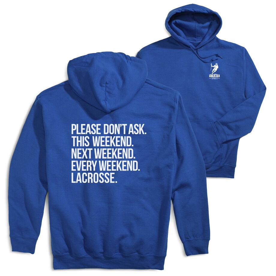 Lacrosse Hooded Sweatshirt - All Weekend Lacrosse (Back Design)