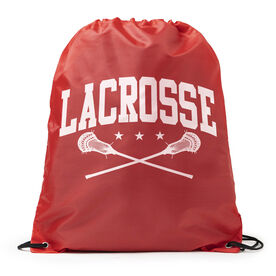 Lacrosse Crossed Sticks Drawstring Backpack