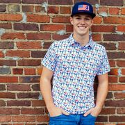Baseball Short Sleeve Polo - Americana
