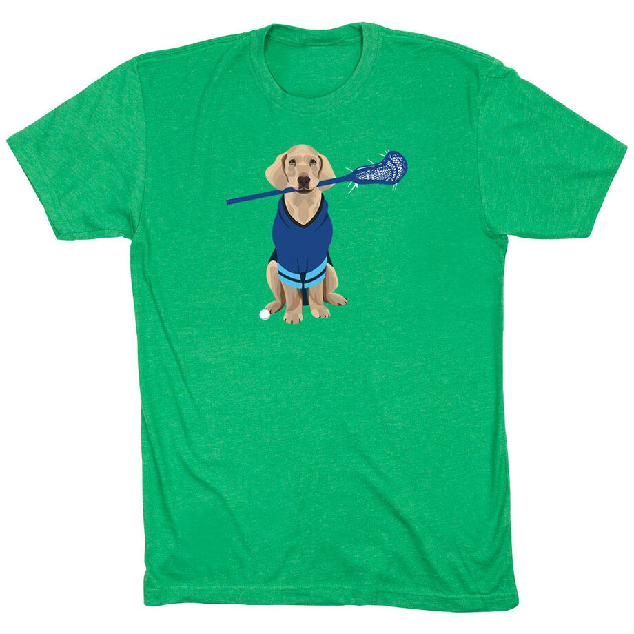 Guys Lacrosse Short Sleeve T-Shirt - Laxer the Lacrosse Dog