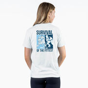 Hockey Short Sleeve T-Shirt - Survival of the Fittest (Back Design)