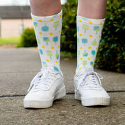 Pickleball Graphic Flex Mid-Calf Socks - Cross Court