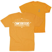 Baseball Short Sleeve T-Shirt - 24-7 Baseball (Back Design)