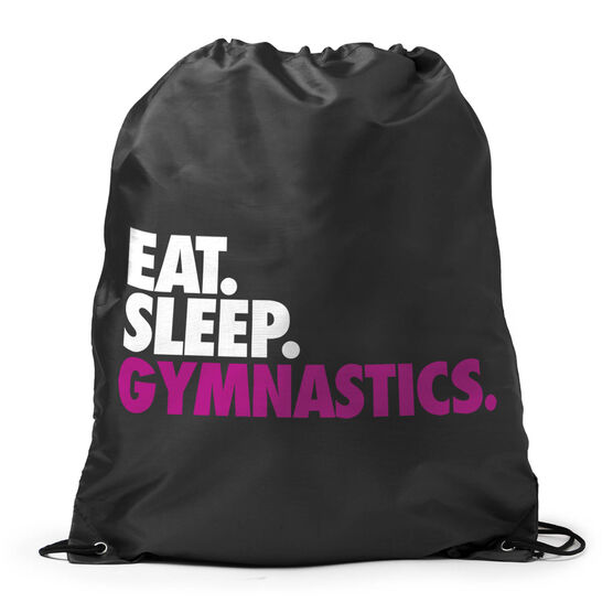 Gymnastics Drawstring Backpack Eat. Sleep. Gymnastics.