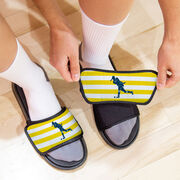 Field Hockey Repwell&reg; Slide Sandals - Stripes with Silhouette