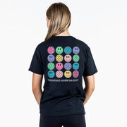 Volleyball Short Sleeve T-Shirt - Volleyball Makes Me Happy (Back Design)