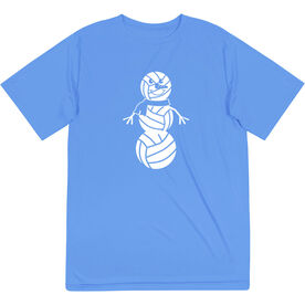 Volleyball Short Sleeve Performance Tee - Volleyball Snowman