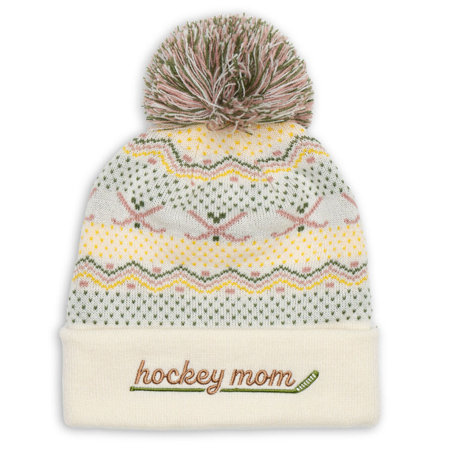 Hockey Knit Hat - Hockey Mom Fair Isle