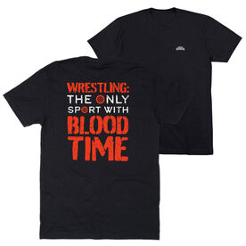 Wrestling Short Sleeve T-Shirt - Blood Time (Back Design)