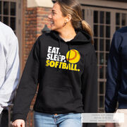 Softball Hooded Sweatshirt - Eat. Sleep. Softball.