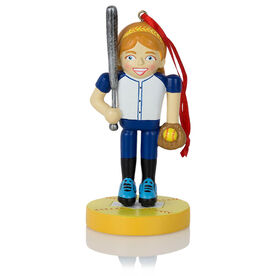 Softball Ornament - Softball Player Nutcracker
