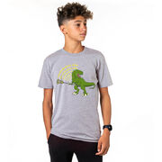 Guys Lacrosse Short Sleeve T-Shirt - Laxasaurus Rex