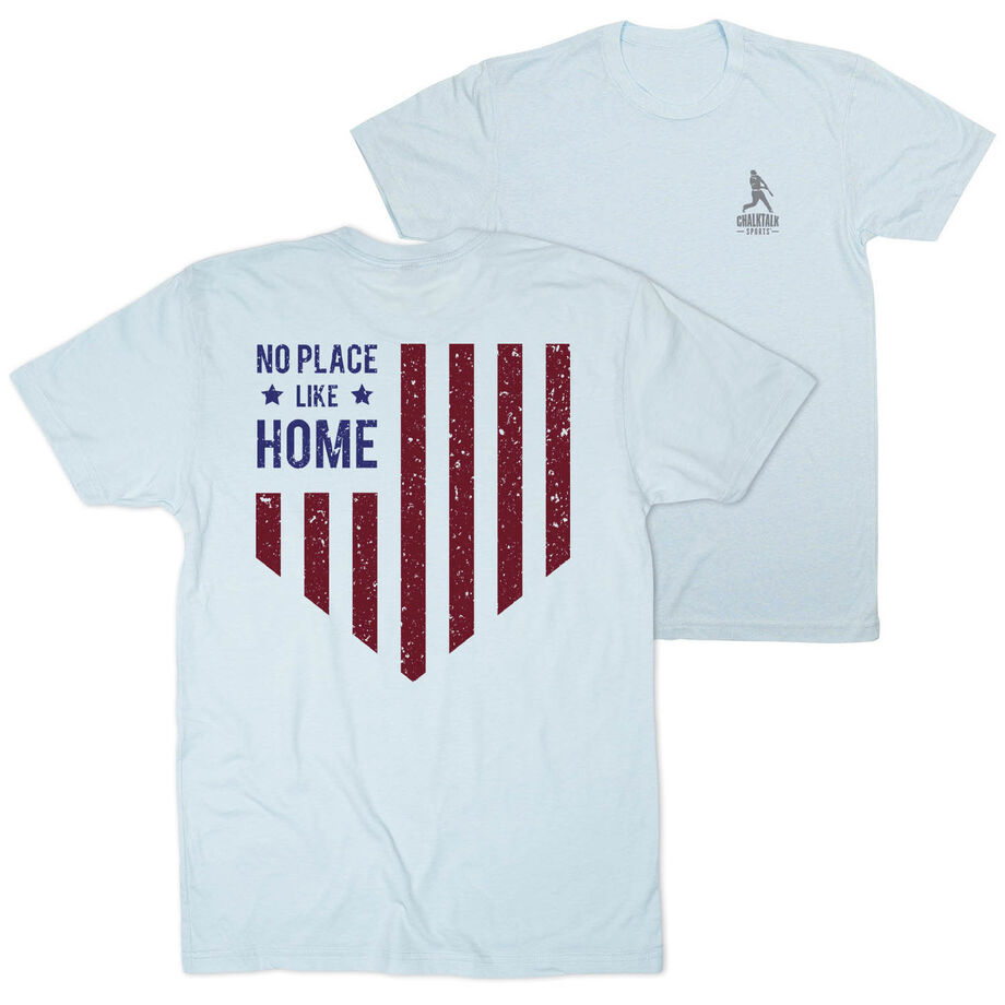 Baseball Short Sleeve T-Shirt - No Place Like Home (Back Design)
