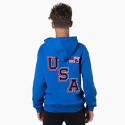 Hockey Hooded Sweatshirt - USA Gold (Back Design)