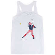 Softball Flowy Racerback Tank Top - Softball Star
