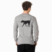 Hockey Tshirt Long Sleeve - Howe The Hockey Dog (Back Design)