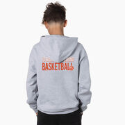 Basketball Hooded Sweatshirt - I'd Rather Be Playing Basketball (Back Design)