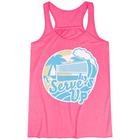 Volleyball Flowy Racerback Tank Top - Serve's Up