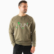 Running Raglan Crew Neck Pullover - Let's Run Lucky