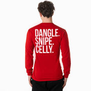 Hockey Tshirt Long Sleeve - Dangle Snipe Celly Words (Back Design)