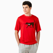 Guys Lacrosse Short Sleeve Performance Tee - Max The Lax Dog