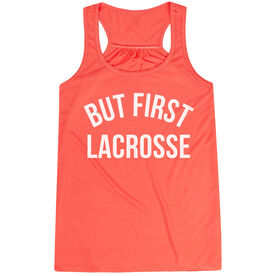Lacrosse Flowy Racerback Tank Top - But First Lacrosse