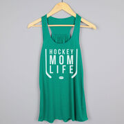 Hockey Flowy Racerback Tank Top - Hockey Mom Life