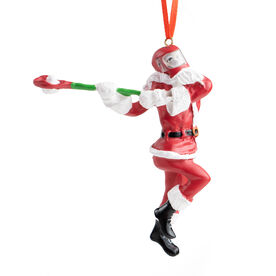 Guys Lacrosse Ornament - Santa Lacrosse Player