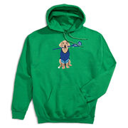 Guys Lacrosse Hooded Sweatshirt - Laxer the Lacrosse Dog