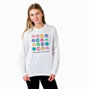 Cheerleading Long Sleeve Performance Tee - Cheer Makes Me Happy