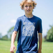 Baseball Short Sleeve Performance Tee - Because Of The Brave Baseball