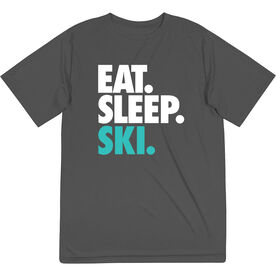 Skiing & Snowboarding Short Sleeve Performance Tee - Eat. Sleep. Ski.