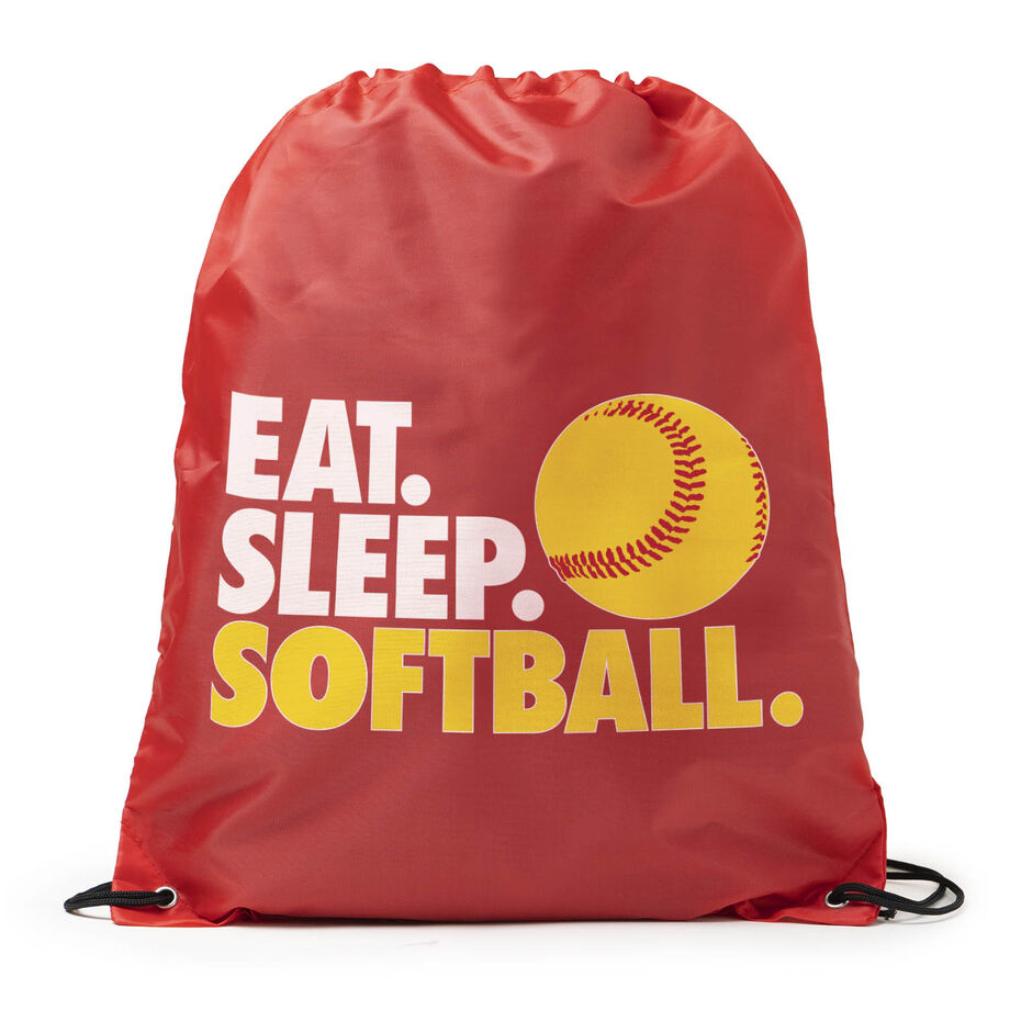 Softball Drawstring Backpack Eat. Sleep. Softball.