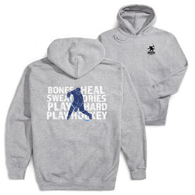 Hockey Hooded Sweatshirt - Bones Heal Hockey (Back Design) 