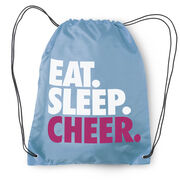 Cheerleading Drawstring Backpack Eat. Sleep. Cheer.