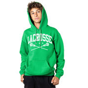 Guys Lacrosse Hooded Sweatshirt - Crossed Sticks