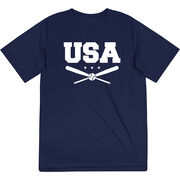 Baseball Short Sleeve Performance Tee - USA