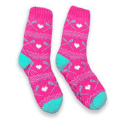 Lacrosse Slipper Socks with Sherpa Lining (Pink)