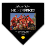 Softball Home Plate Plaque - Thank You With Photo