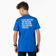 Lacrosse Short Sleeve T-Shirt - All Weekend Lacrosse (Back Design)