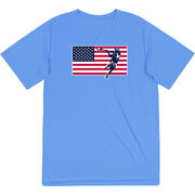 Guys Lacrosse Short Sleeve Performance Tee - Patriotic Lacrosse