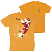 Guys Lacrosse Short Sleeve T-Shirt - Santa Laxer (Back Design)